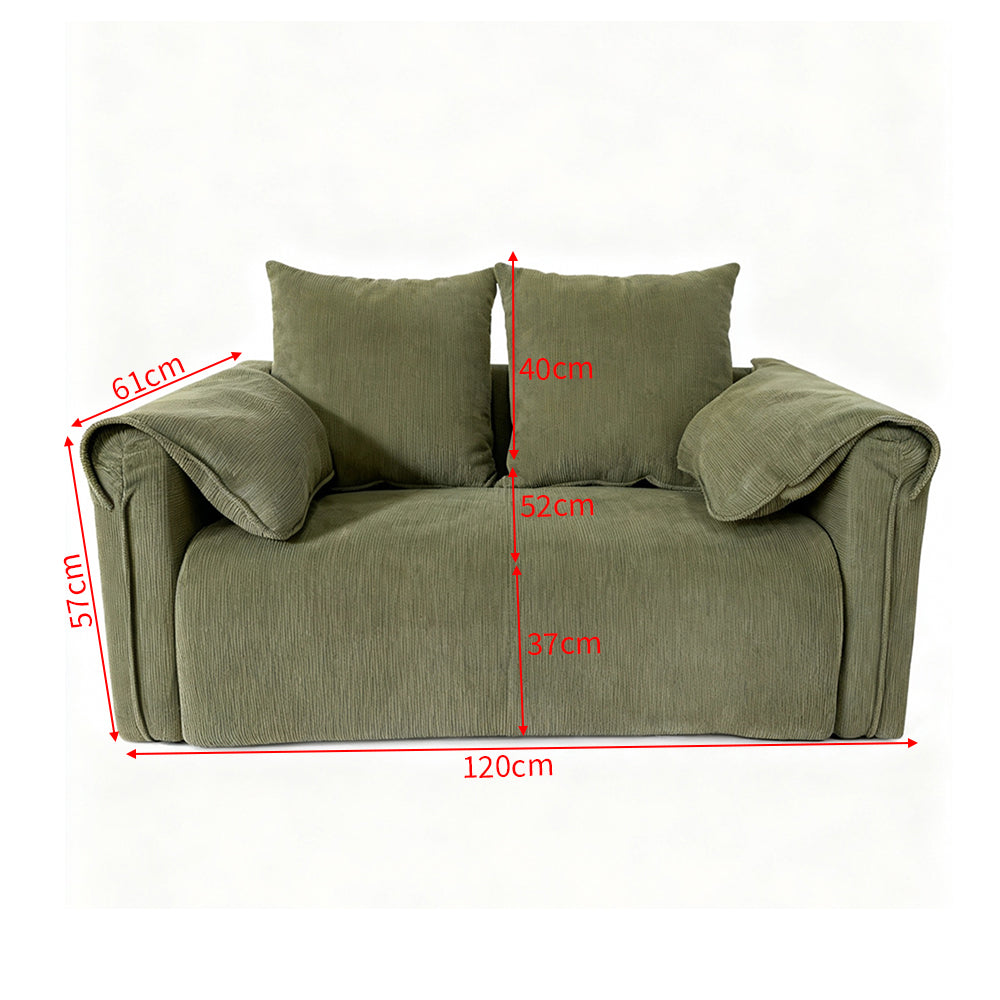 Fabric Sofa for Small Spaces - Ideal for Apartments/Rental Homes, 2-Seater Loveseat for Living Room