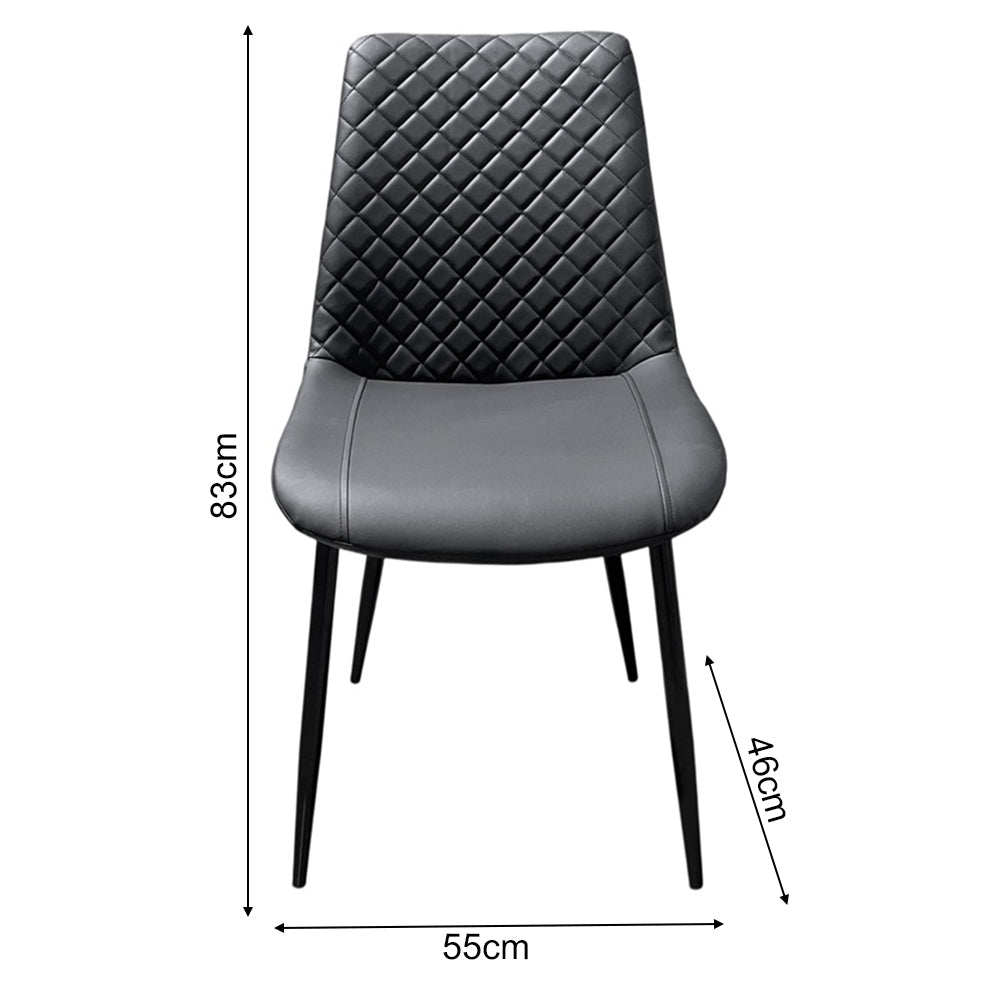 Dining Chair Set of 4 Leather Seat Kitchen Living Room Chair Bedroom Vanity Chair Desk Chair White Black