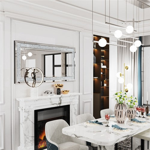 1.2M Oversized Luxury Decorative Wall Mirror Crushed Diamond Full Length Mirror