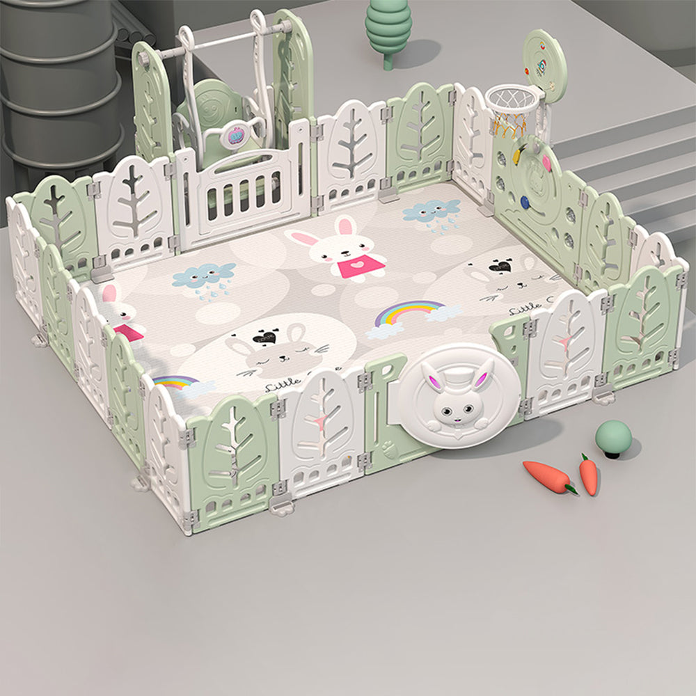 Eeeza Foldable Children's Playpen With Swing