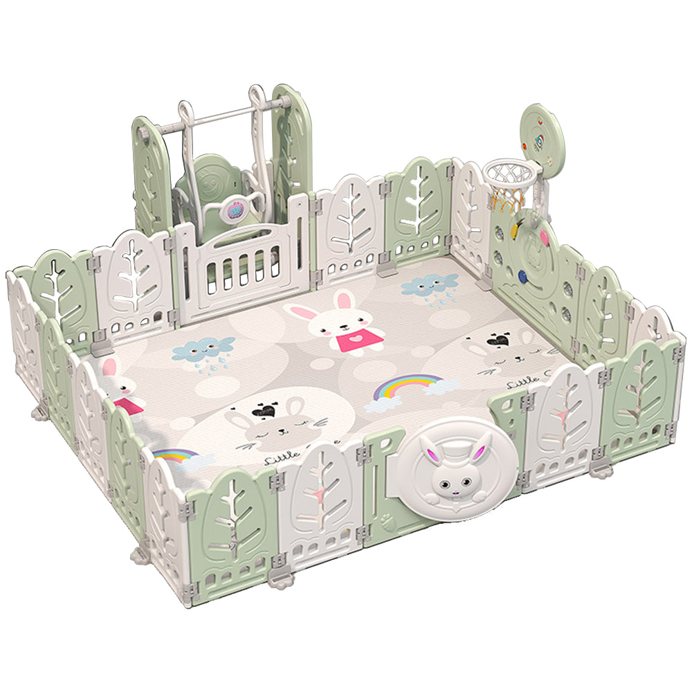 Eeeza Foldable Children's Playpen With Swing