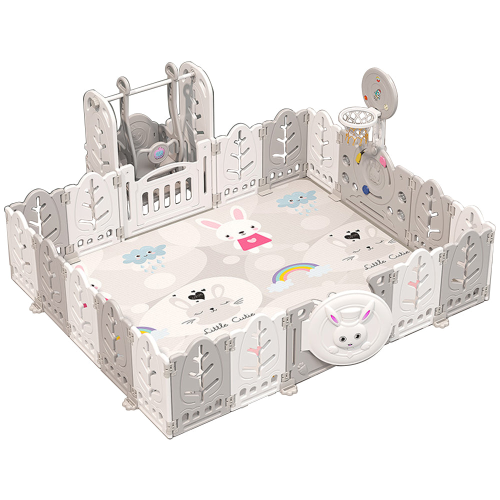 Eeeza Foldable Children's Playpen With Swing