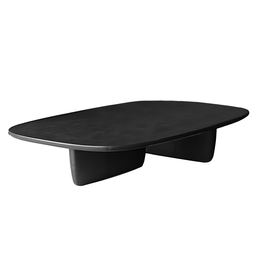 Eeeza Modern Solid Wood Coffee Table – Sculpted Minimalism with Everyday Utility