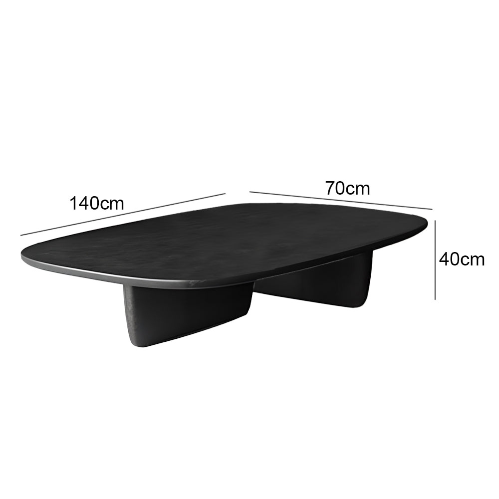 Eeeza Modern Solid Wood Coffee Table – Sculpted Minimalism with Everyday Utility
