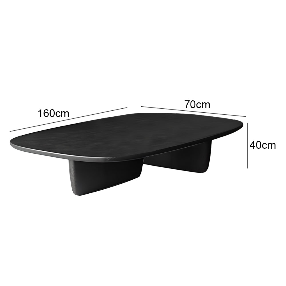 Eeeza Modern Solid Wood Coffee Table – Sculpted Minimalism with Everyday Utility