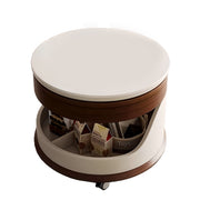 Eeeza Foldable Multi-Layer Solid Wood Storage Coffee Table