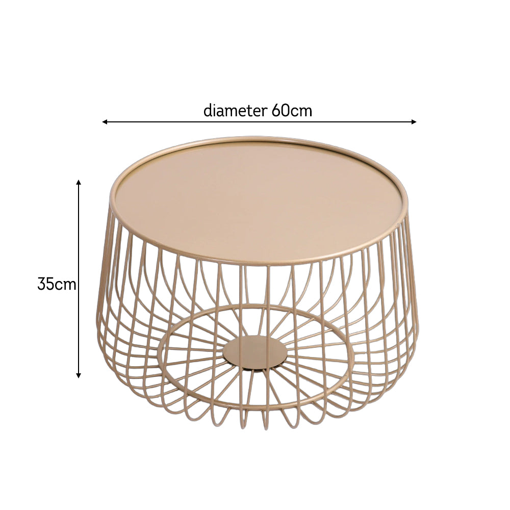 Eeeza Metal Pumpkin-shaped Coffee Table