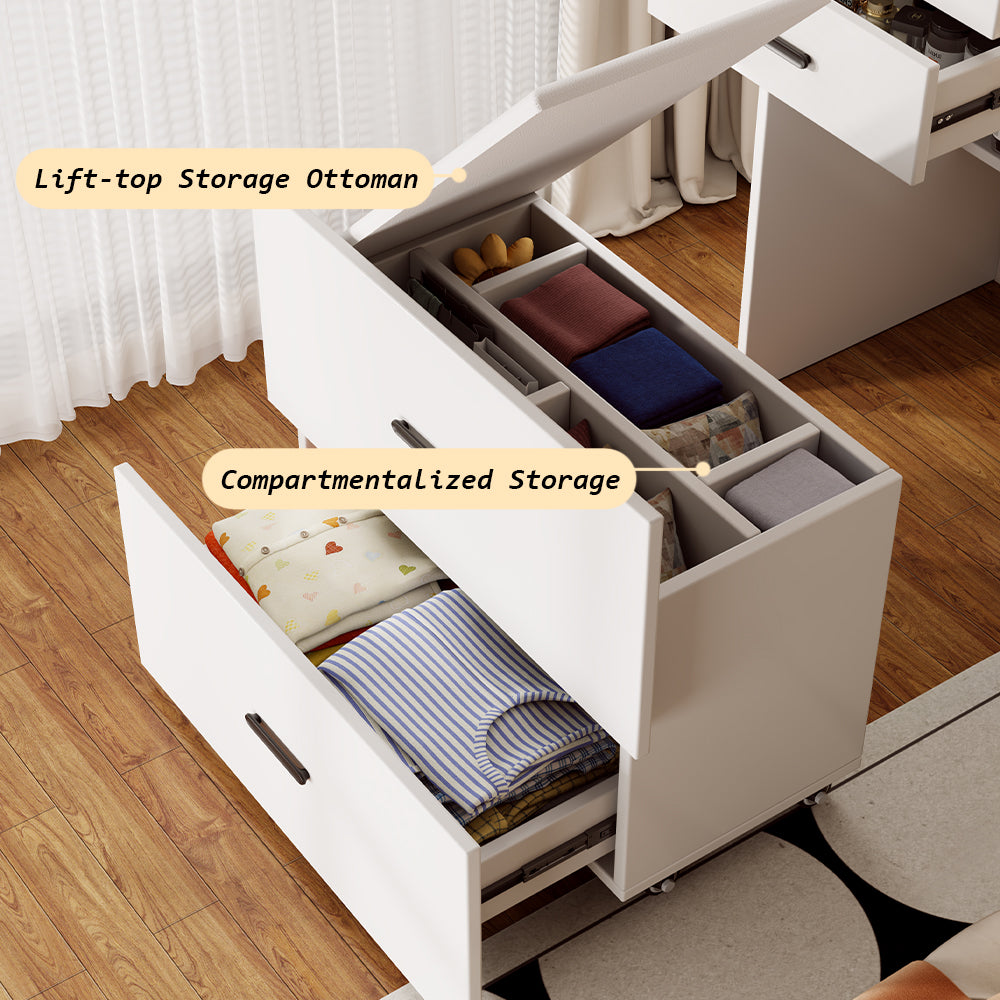 Eeeza Modern Minimalist Multifunctional Dressing Table