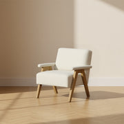 Brio Ergonomic Wood Frame Living Room Chair