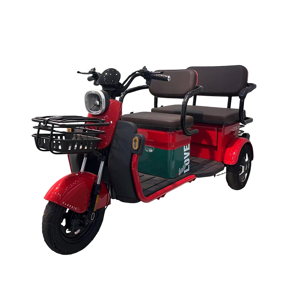 Eeeza 600W 60V 20Ah Electric Tricycle - Red