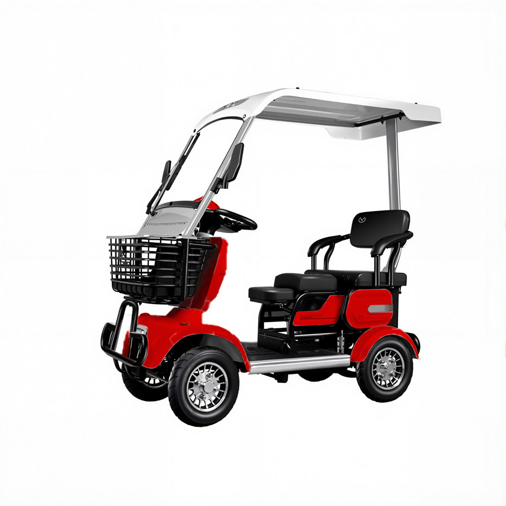 Eeeza 650W 60V 20Ah Electric Mobility Scooter with Foldable Child Seat & Adjustable Rear Bench