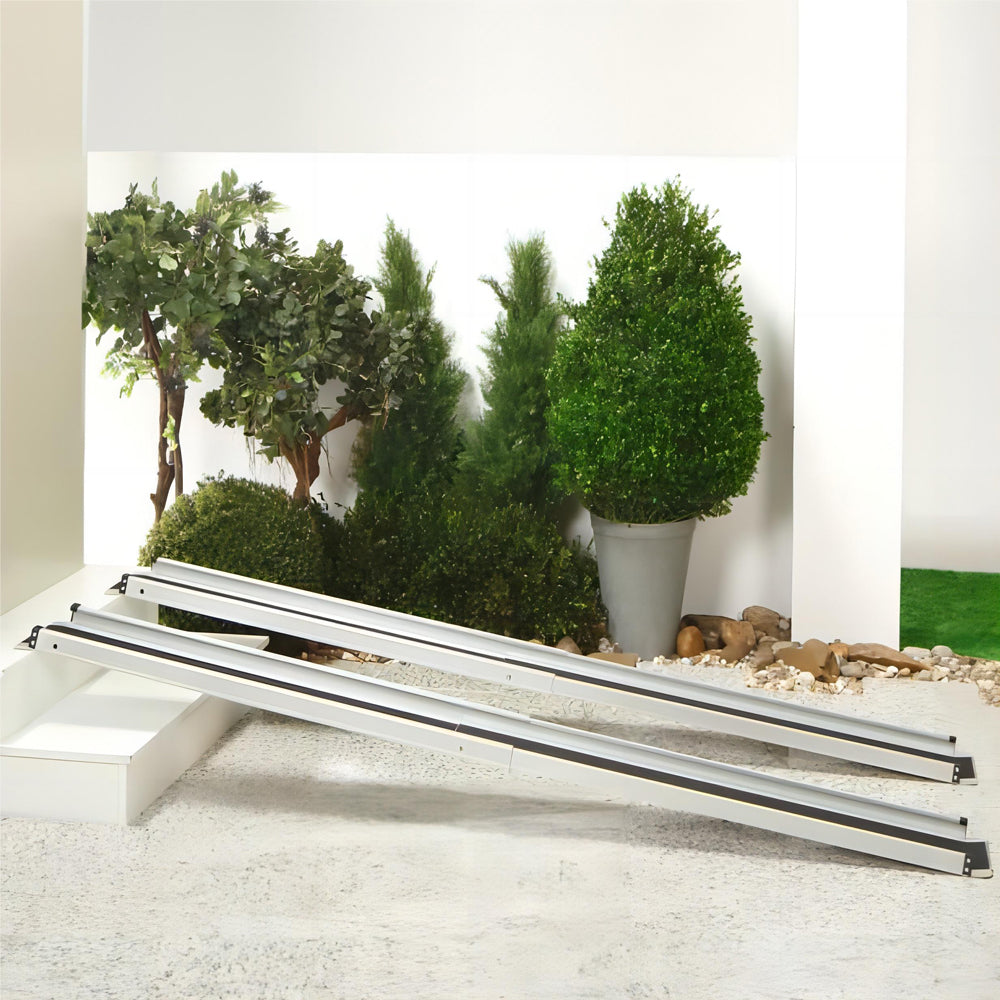 Eeeza 2FT/3FT/4FT/5FT Foldable Aluminum Alloy Wheelchair Ramp