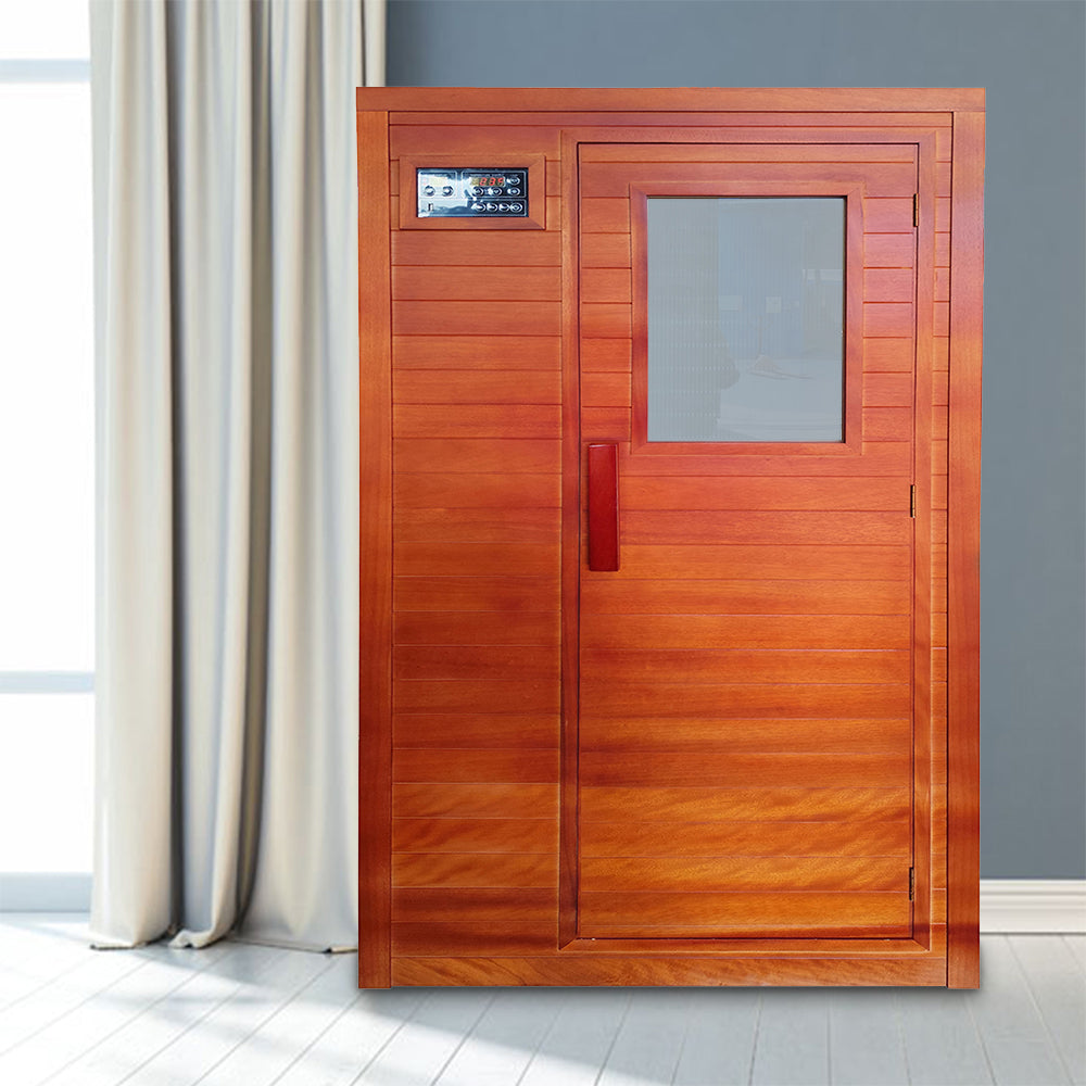 Eeeza 1-person/2-person Red Sandalwood Indoor Sauna