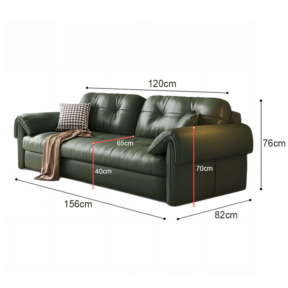 Eeeza Faux Leather Sofa Bed – Space-Saving Convertible Comfort, Vintage Nordic Style