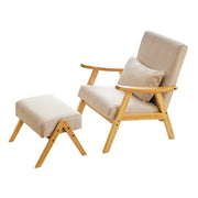 Eeeza Modern Casual Solid Wood Armchair