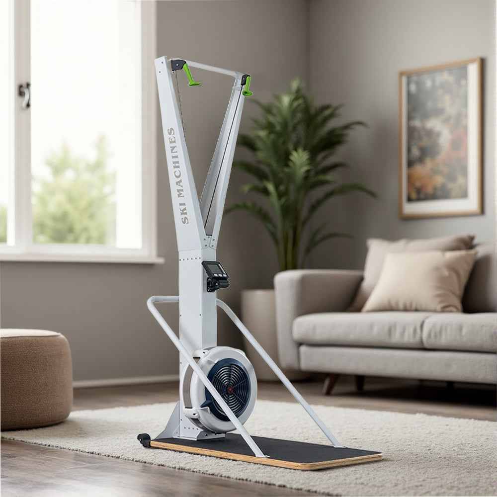 Eeeza Air Resistance Ski Trainer – Vertical Full-Body Cardio Machine with Smart Monitor