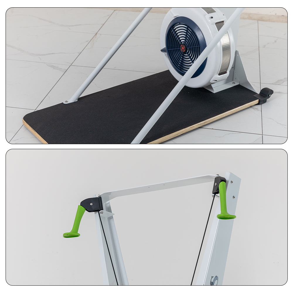 Eeeza Air Resistance Ski Trainer – Vertical Full-Body Cardio Machine with Smart Monitor