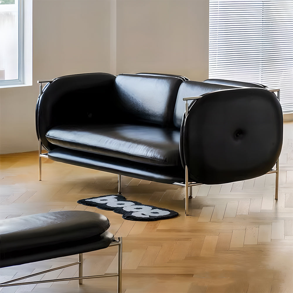 Eeeza Minimalist Office/Home Microfiber Leather Sofa