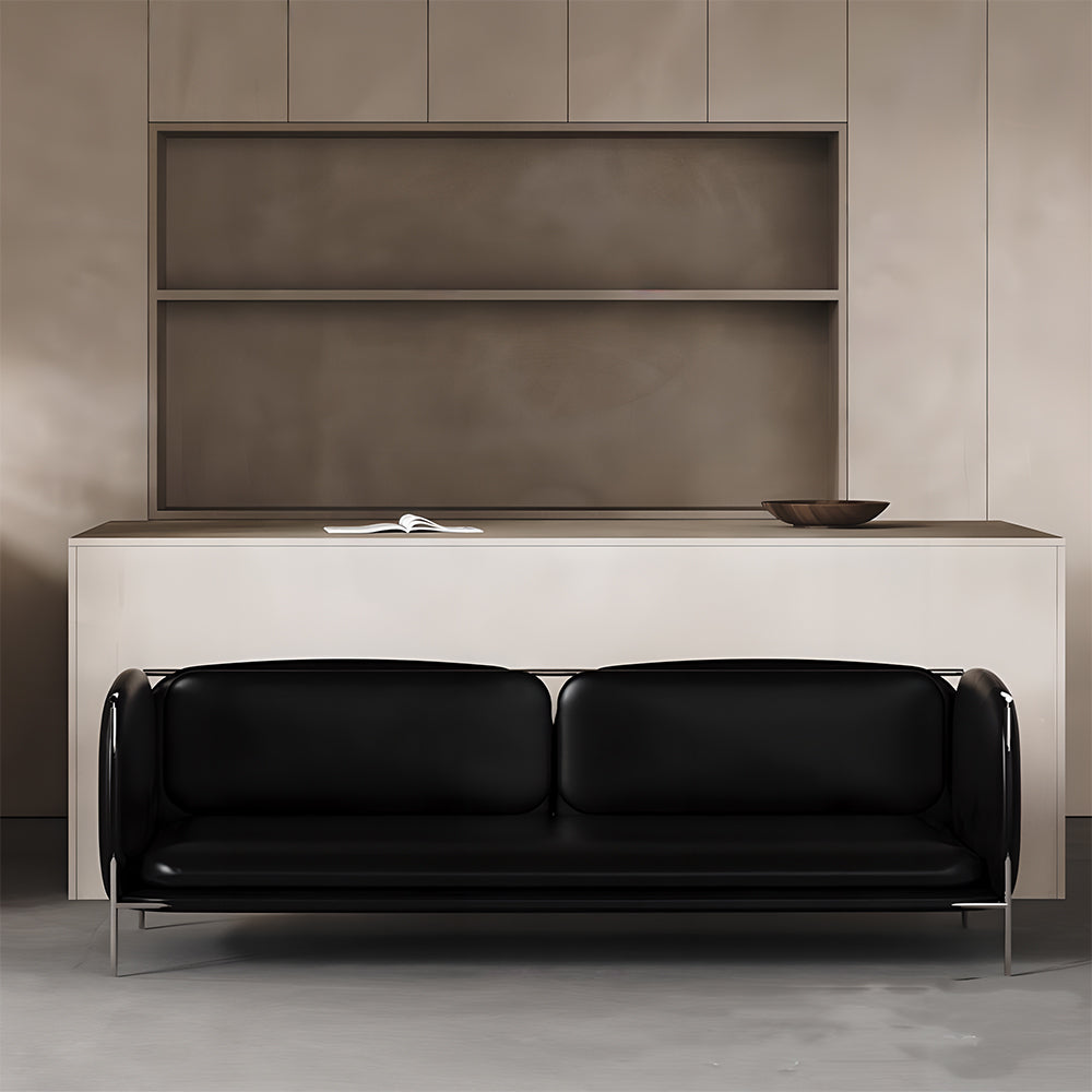 Eeeza Minimalist Office/Home Microfiber Leather Sofa