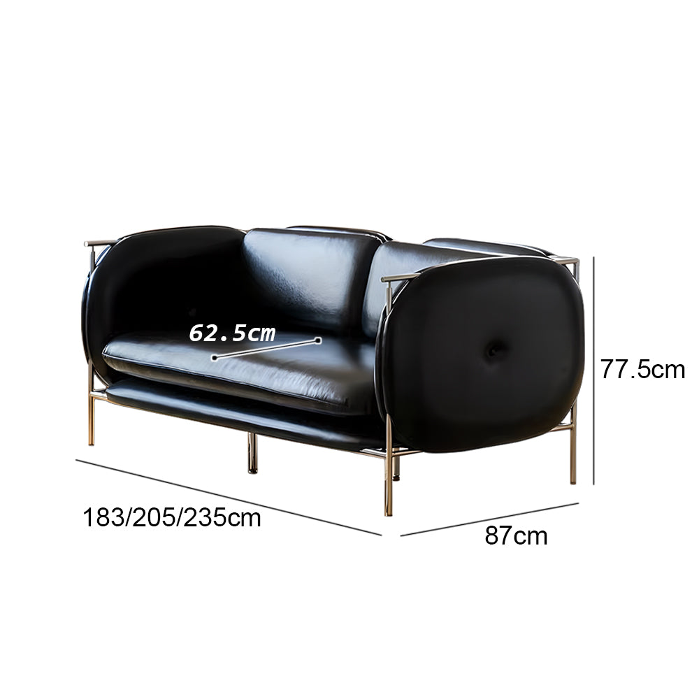Eeeza Minimalist Office/Home Microfiber Leather Sofa