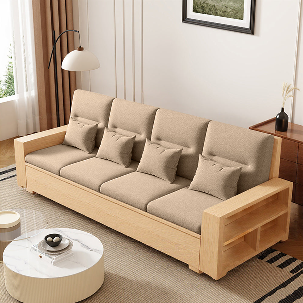 Eeeza Scandinavian Box-Frame Sofa with Storage & Washable Covers