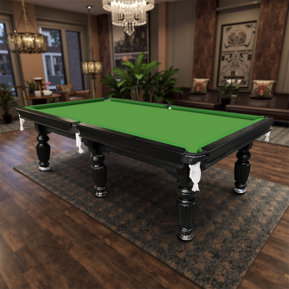 Eeeza 9FT Slate Billiard Pool Table with Full Accessories – Black Frame Edition