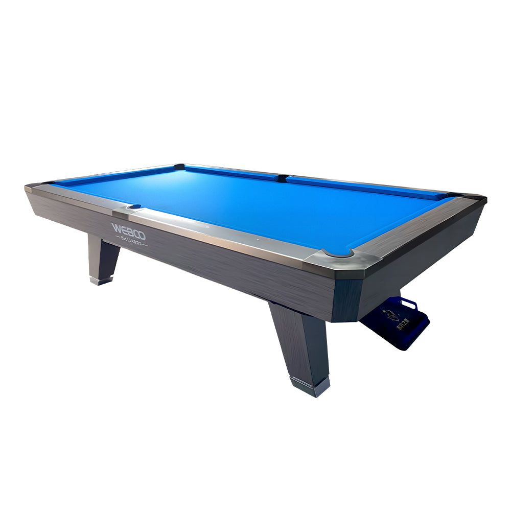 Eeeza 9FT Black/Gray Frame Slate Billiard Pool Table With Full Accessories