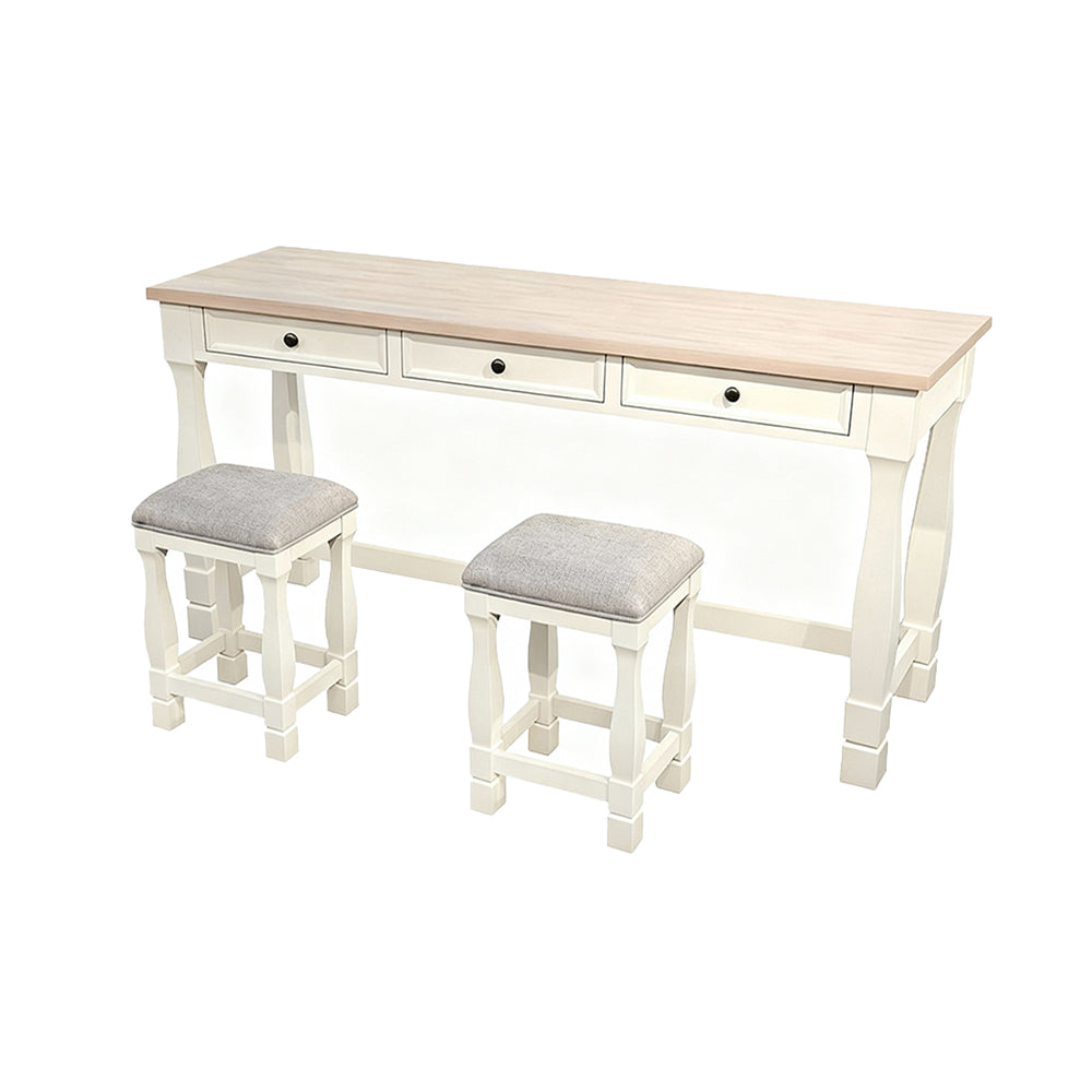 Brio Multi-Purpose Solid Rubber Wood Table Set