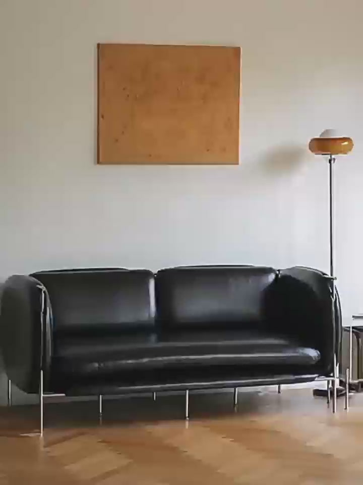 Load video: Eeeza Minimalist Office/Home Microfiber Leather Sofa