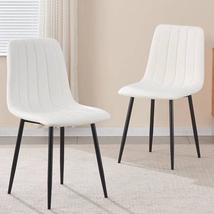 Set of 2 Upholstered Dining Chairs - Comfort Meets Contemporary Style