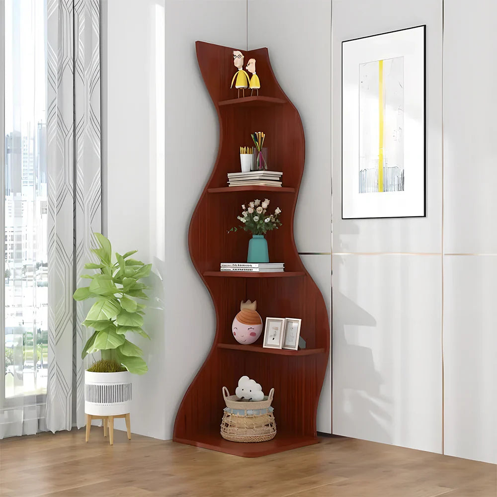 Fluid-Shaped 5-Tier Shelf