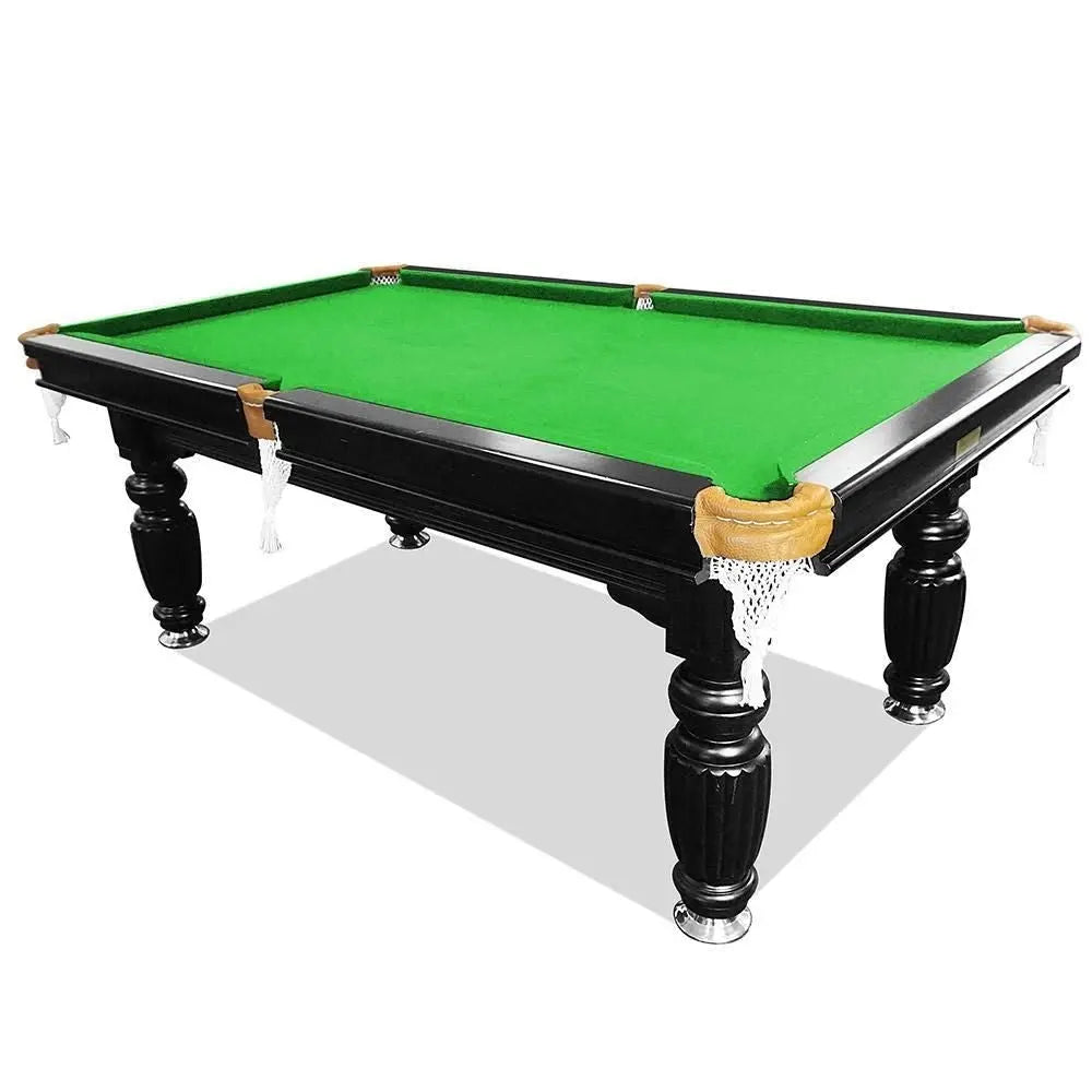 Eeeza 8FT Black Frame Slate Billiard Pool Table With Full Accessories– Big Style, Real Play