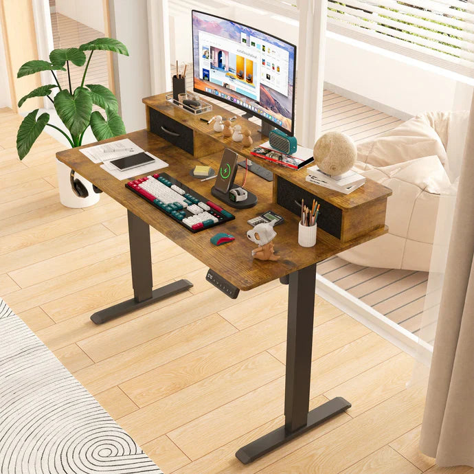 Upgrade Your Workspace: The Advwin Electric Standing Desk with Monitor Stand