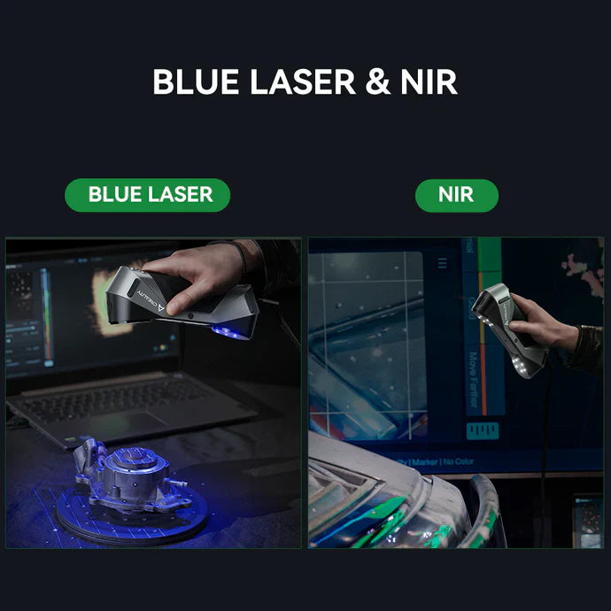 Hybrid Blue-Laser 3D Scanner - High Precision for Advanced Scanning