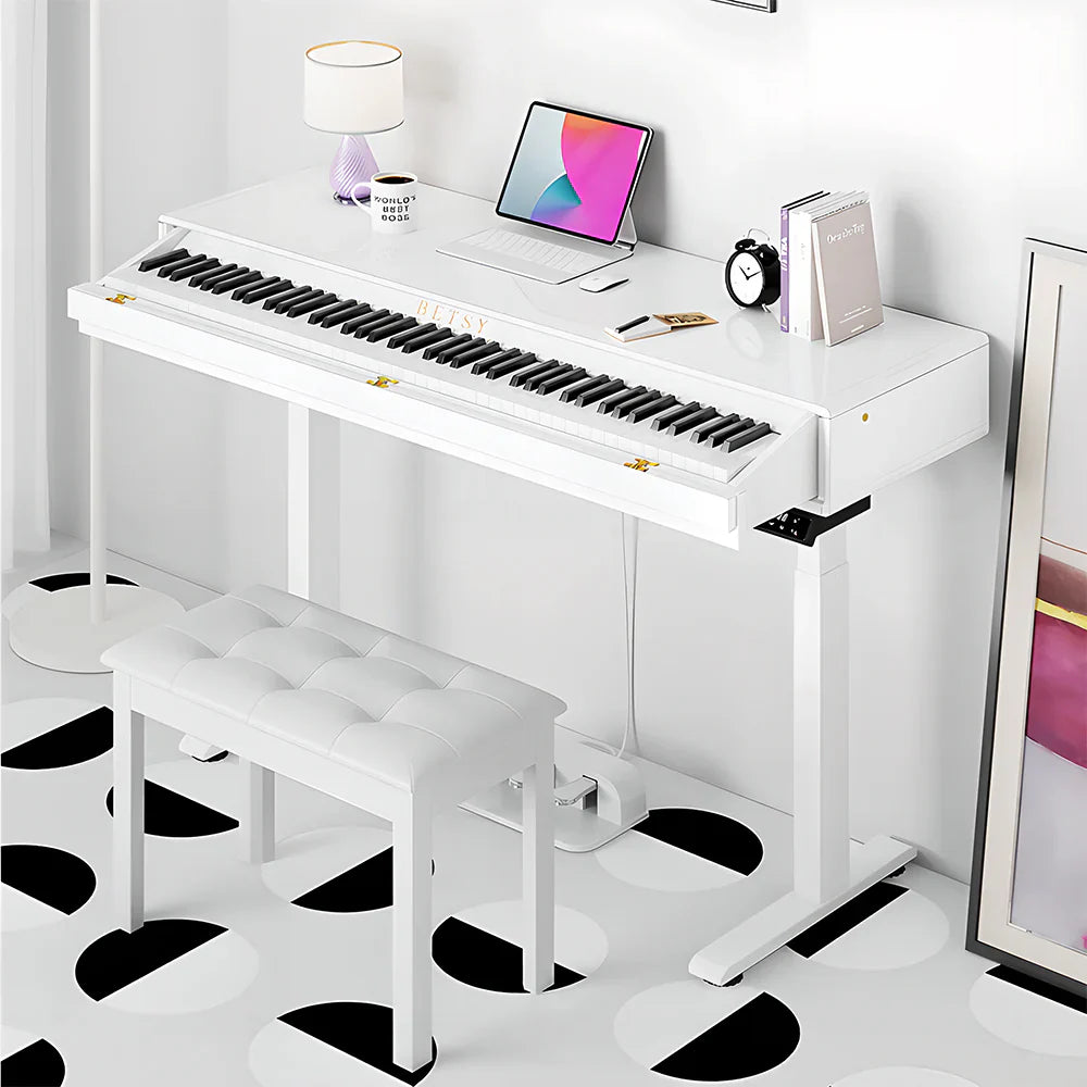 Smart Adjustable-Dynamics Digital Piano - 88-Weighted Keys & Matching Bench