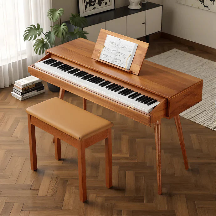 Betsy Solid-Wood Cabinet 88‑Key Full‑Size Weighted Digital Piano with Bench