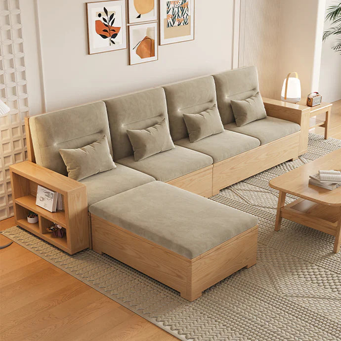 Fashionable Ash‑Wood Storage Sofa - Form Meets Function