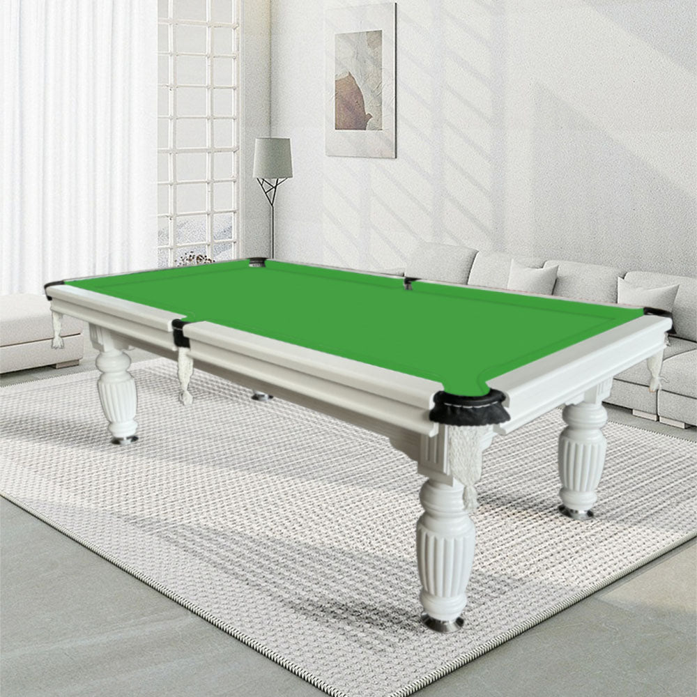 Eeeza 8ft White Frame Slate Billiard Pool Table – Where Style Meets Serious Game