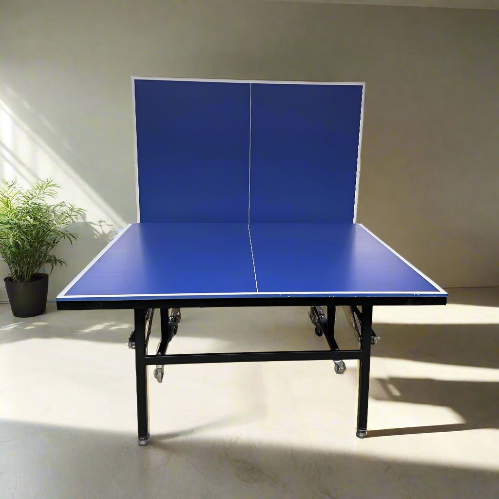 Bring the fun outside with the Eeeza Outdoor Table Tennis Table in blue.