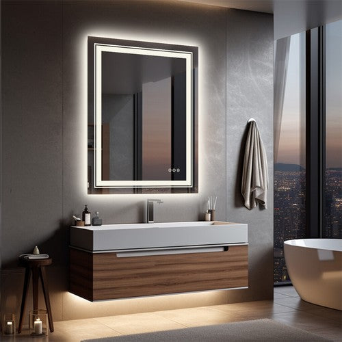 LED Bathroom Vanity Mirror Lighted Smart Wall Mounted Backlit Mirror Waterproof