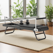 Eeeza Foldable Pilates Reformer – Adjustable Steel Frame with Silent Resistance