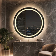 Dual Lights Bluetooth LED Bathroom Mirror Anti-fog Makeup Mirror Shatter-proof