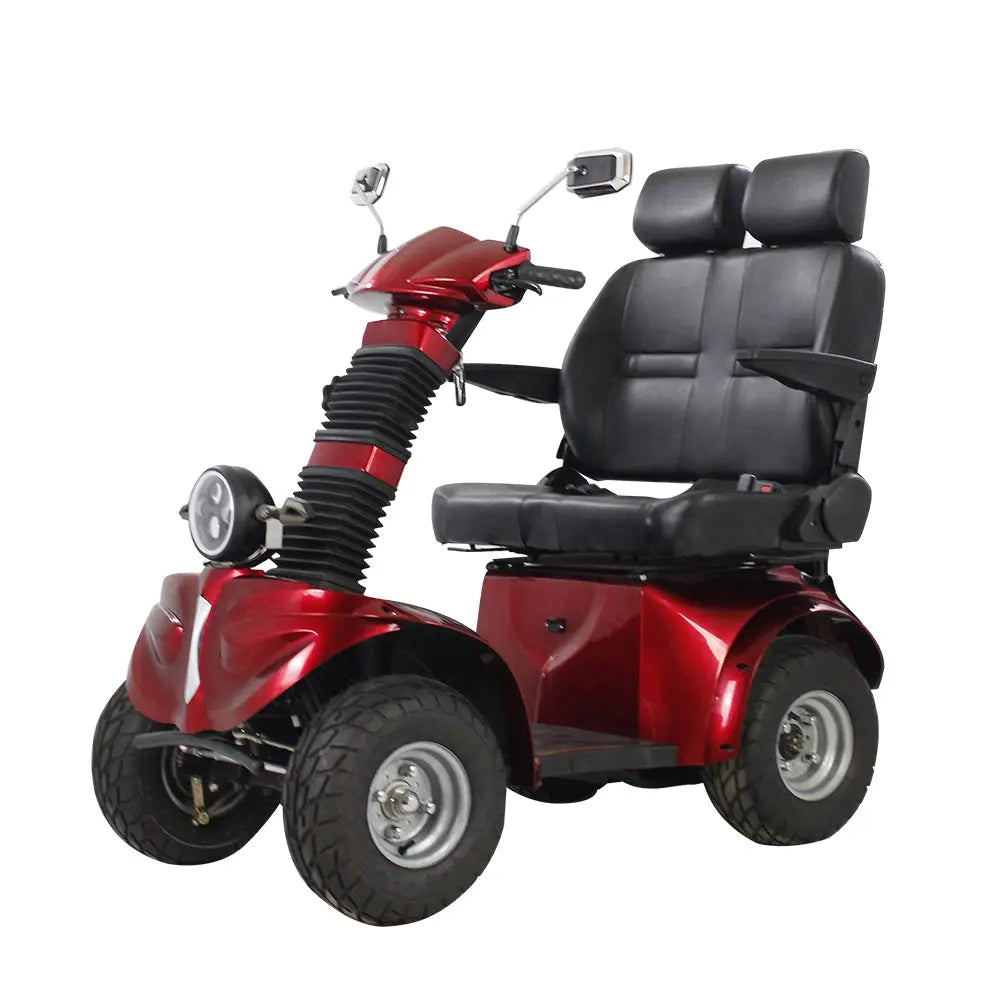 Eeeza 800W 60V 20Ah Double Seat Electric Mobility Scooter - Red