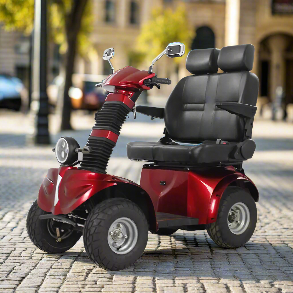 Eeeza Duo Comfort Mobility Scooter – 800W 60V20Ah Four-Wheel with Dual Seat & Independent Suspension