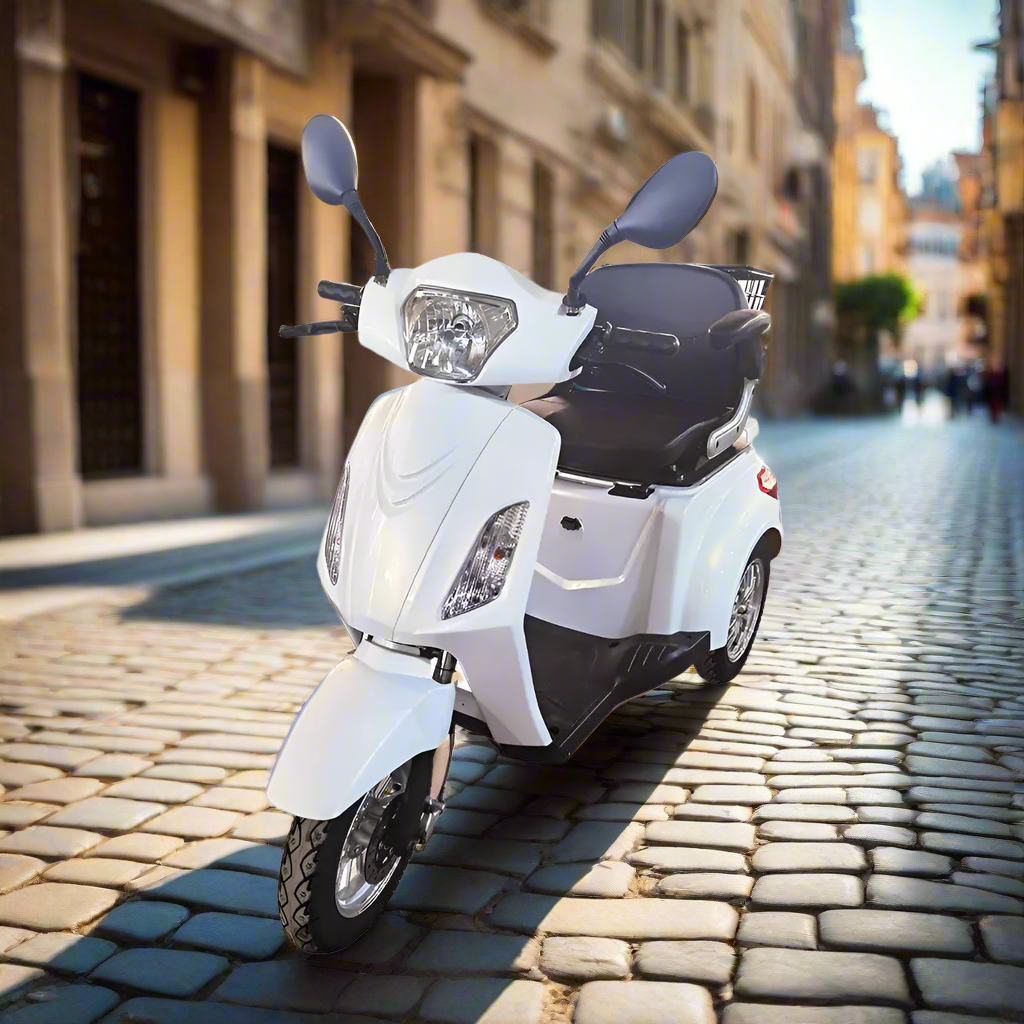 Eeeza Urban Comfort Scooter – 60V20Ah Three-Wheel Mobility with Rear Basket & Disc Brake System