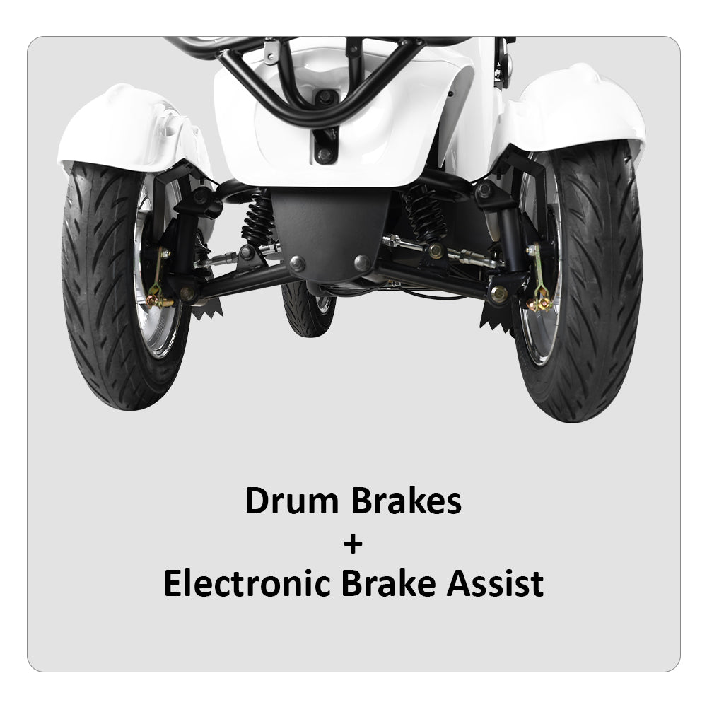 Eeeza 500W 60V 20Ah Electric Mobility Scooter with Adjustable Seat and Drum Brake