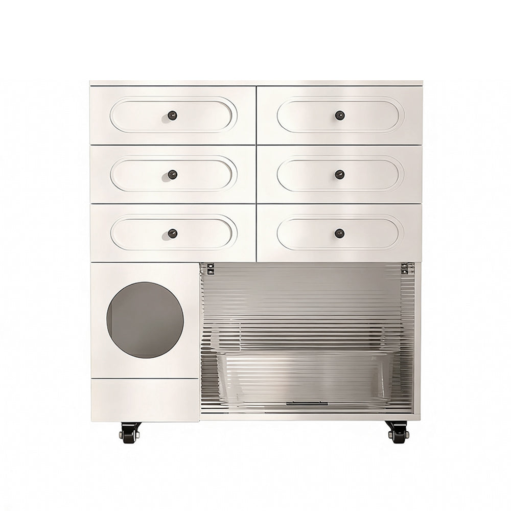 Eeeza Movable Cat Litter Storage Cabinet