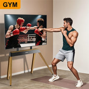 40-86" TV Floor Stand Strong Solid Wood Shelf TV Mount Stand Loads up to 110lbs