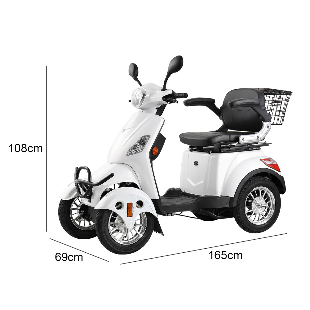 Eeeza 500W 60V 20Ah Electric Mobility Scooter with Adjustable Seat and Drum Brake