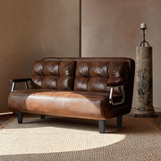 Eeeza Upholstered Leather Sofa with Fashionable Design